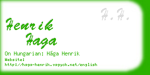 henrik haga business card