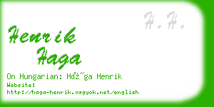 henrik haga business card